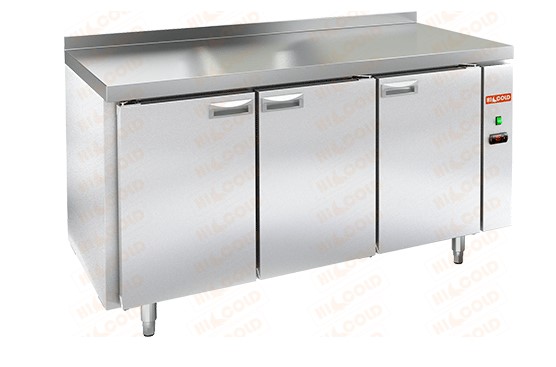 Холодильный стол HICOLD GN 111/BT W P, пластификат, без агрегата, 3 двери (-18...-10°